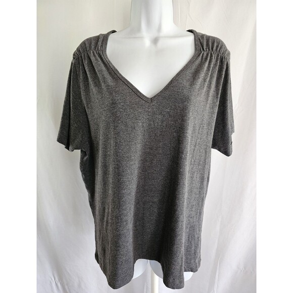 One Step Up Plus T-Shirt Womens Gray Knit Shirt Size 1X - Picture 1 of 7